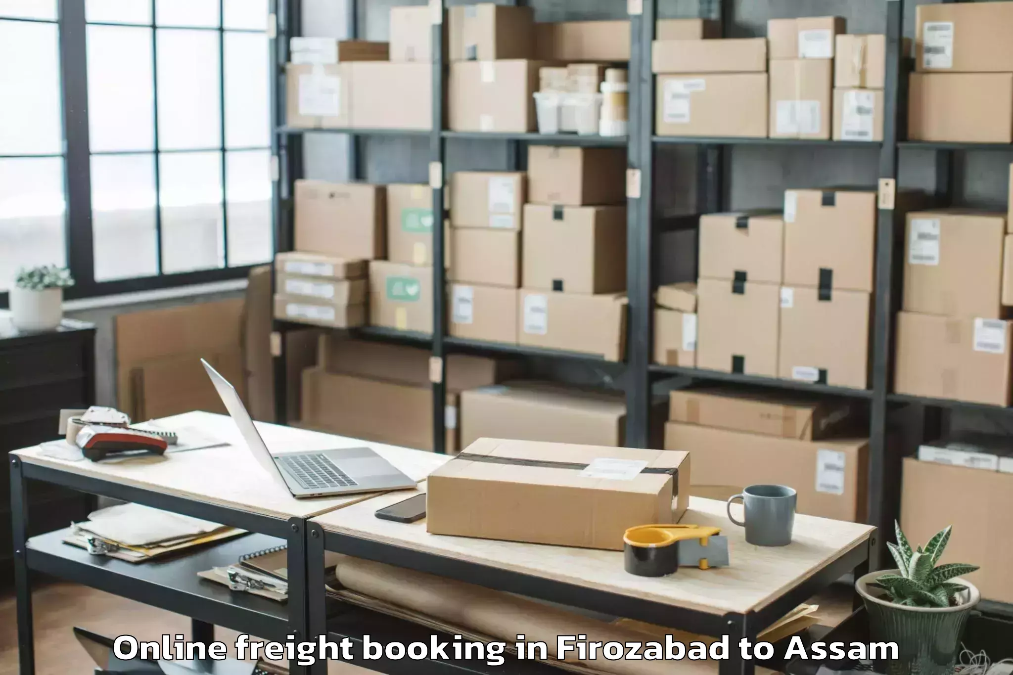 Reliable Firozabad to Dibrugarh University Online Freight Booking